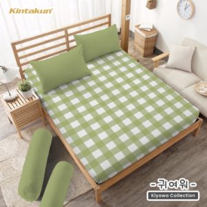 sprei kotak kotak korea