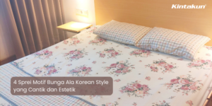 sprei motif bunga sakura