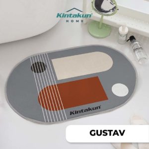 Kintakun Home Bathroom Mat Oval 40x60 GUSTAV
