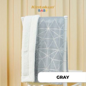 GRAY Baby Blanket Sherpa Foil WN