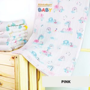Baby Muslin Blanket 110 x 110 Pink 2.jpg