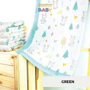 Baby Muslin Blanket 110 x 110 Green 2.jpg