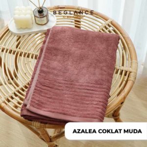 AZALEA COKLAT MUDA BEGLANCE Bamboo Cotton Bath Towel DSC0209 REV WN