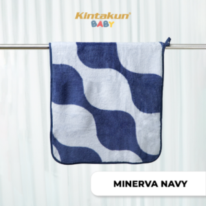 MINERVA NAVY LITE Bath Towel Coral 35 x 75cm WN