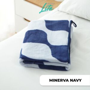 MINERVA NAVY LITE Bath Towel Coral 70 x 140cm WN