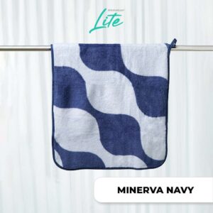 MINERVA NAVY LITE Bath Towel Coral 35 x 75cm