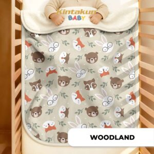 WOODLAND BABY Blanket Sherpa Printed