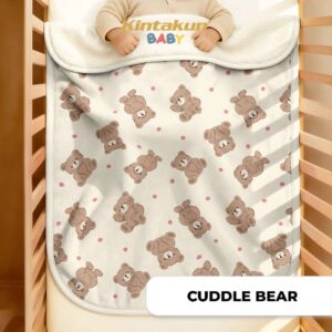 CUDDLE BEAR BABY Blanket Sherpa Printed